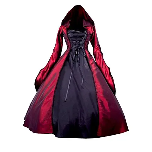 Женское платье с капюшоном в готическом стиле|witch cosplay|cosplay dresswitch dress |