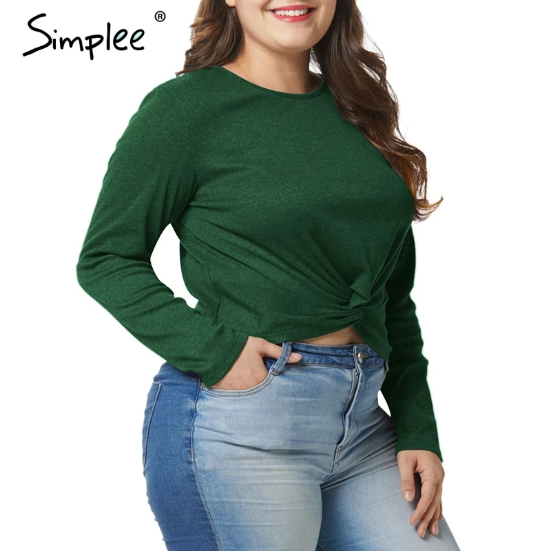 Женская вязаная черная рубашка Simplee элегантный укороченный топ сплошного цвета с