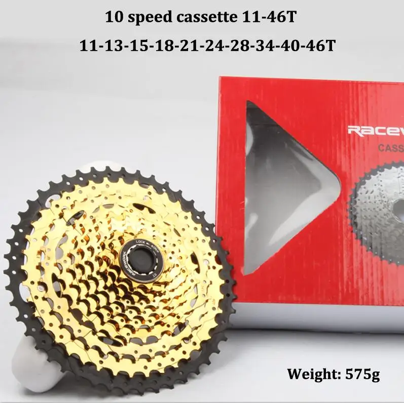 10 скоростей кассета 11-42T 11-46T 11-50T Золото MTB горный велосипед маховик для BMX Shimano m6000 кассета 10 скоростей - Цвет: 11-46T