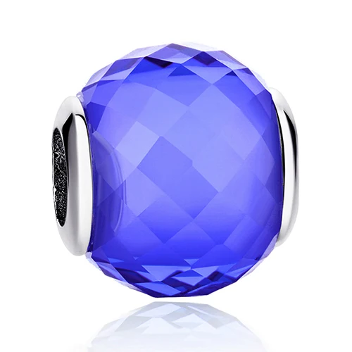 dark blue Высочайшее качество 10 Цвета синий муранского Стекло Бусины подходят Pandora Серебряный Браслет Кулон европейские DIY ювелирных изделий - Цвет: dark blue