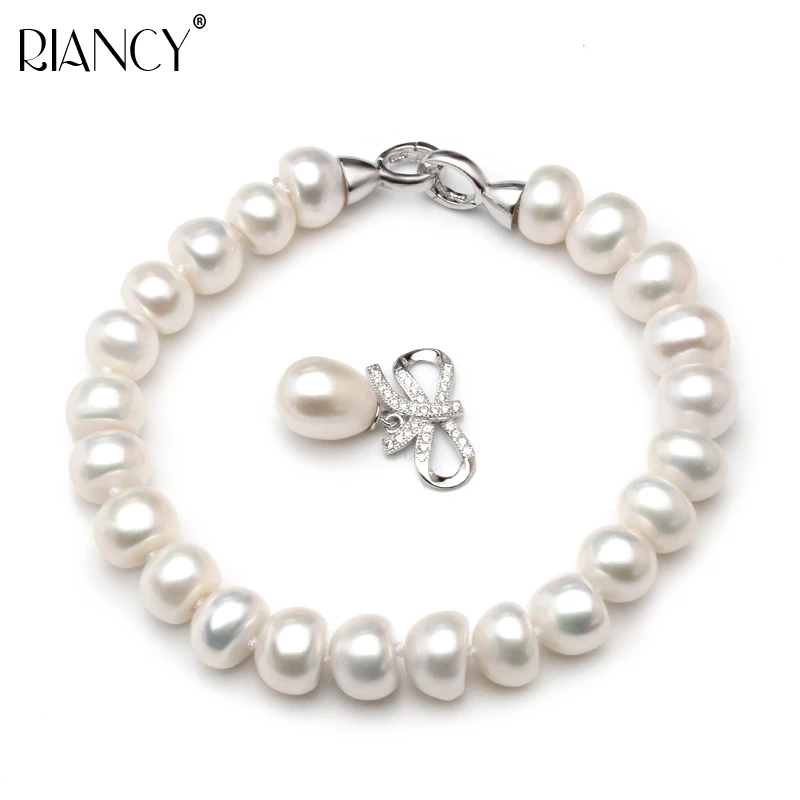 

Fashion white Freshwater Pearl Bracelet Natural Pearl Jewelry for Women,925 sterling silver Jewelry Bracelet Best Gift