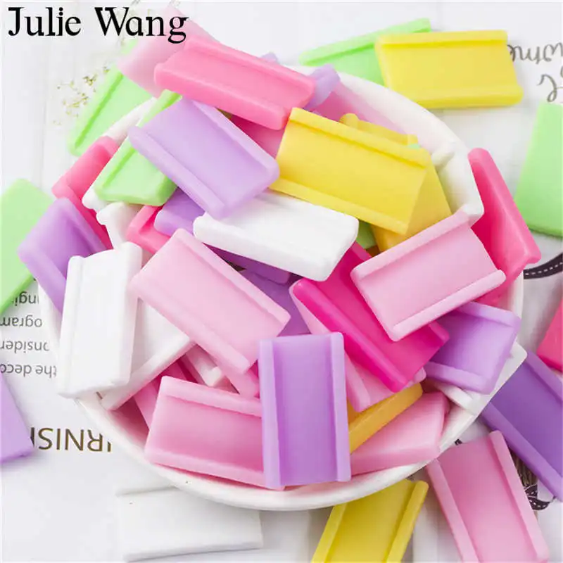 Julie Wang 10 шт. смолы пузырьковая резинка подвески смешанные цвета муляж пищевых