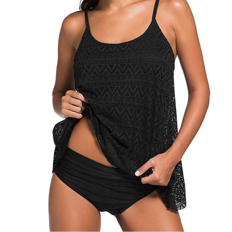Танкини купальный костюм женский раздельный из двух частей Топ Купальный 2019