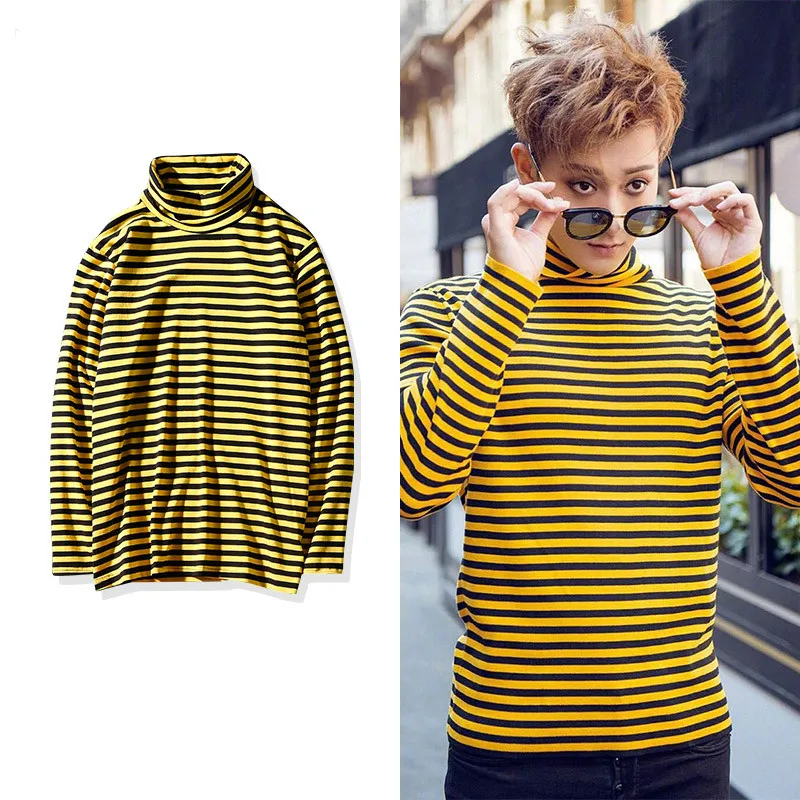 Корейский Ulzzang Харадзюку GD черно-белая полосатая футболка для мужчин и женщин