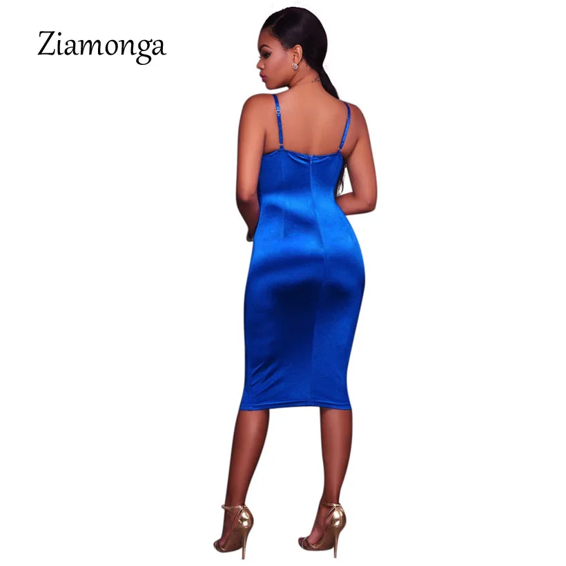 Ziamonga сексуальное вечернее платье без рукавов с запахом на груди женское миди
