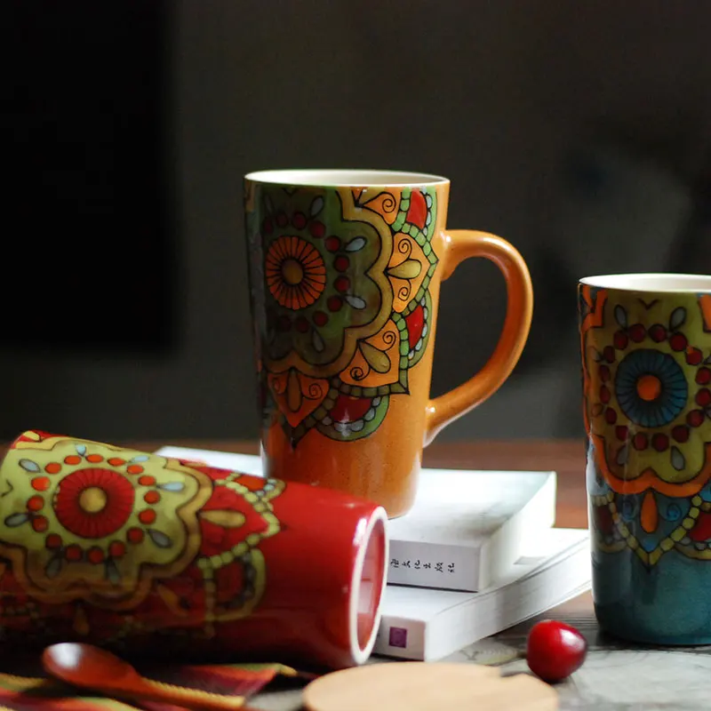 Креативные стеклянные керамические кружки в европейском и американском стиле