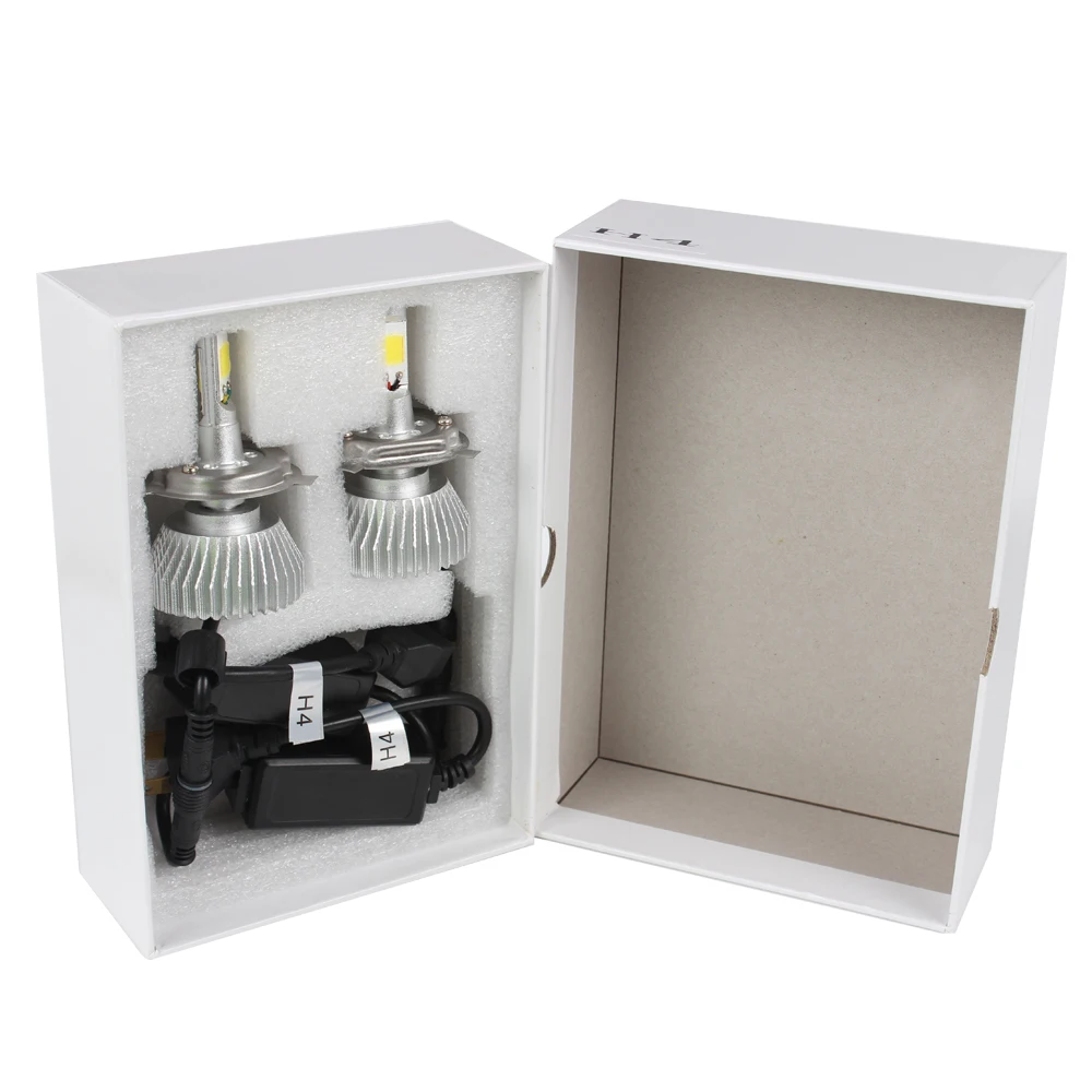 

LEEPEE 2 шт. серия C6 все в одном дальний и ближний свет H4 COB Автомобильные светодиодные передние фары светильник фары Автомобильный Стайлинг