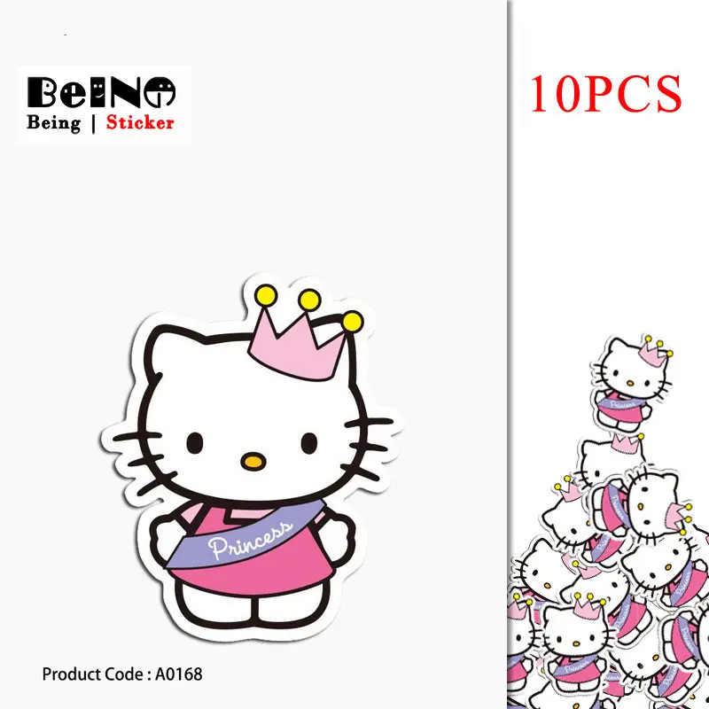 10 шт. HelloKitty мультфильм наклейка бантик аниме кошка водонепроницаемый чемодан