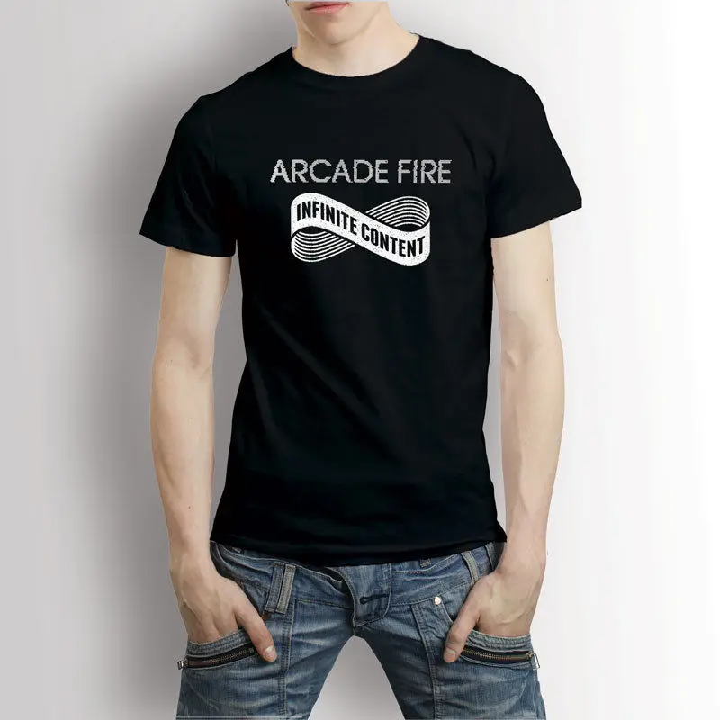 ARCADE FIRE бесконечное содержание Tour 2017 Для мужчин футболка Летняя 2018 короткий рукав