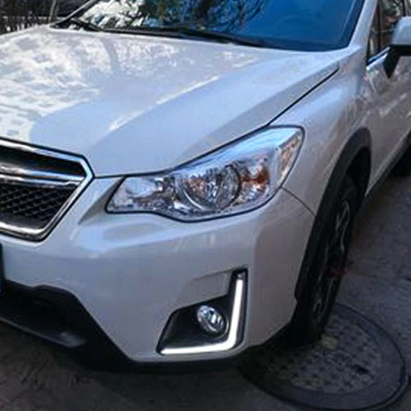 ROADOT для Subaru XV 2016 2017 led drl дневные ходовые огни Противотуманные фары ABS крышка