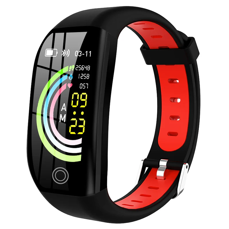 Smartband Red Умный Фитнес-браслет, пульсометр, трекер активности, браслет для здоровья, шагомер, Smartband, мужские и женские часы для Android IOS - Цвет: Smartband Red