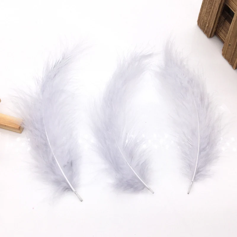 Розница 50 шт 4-6 inches10-15cm перья индейки Марабу промытый гусиный пух пышное свадебное платье ювелирные украшения перья