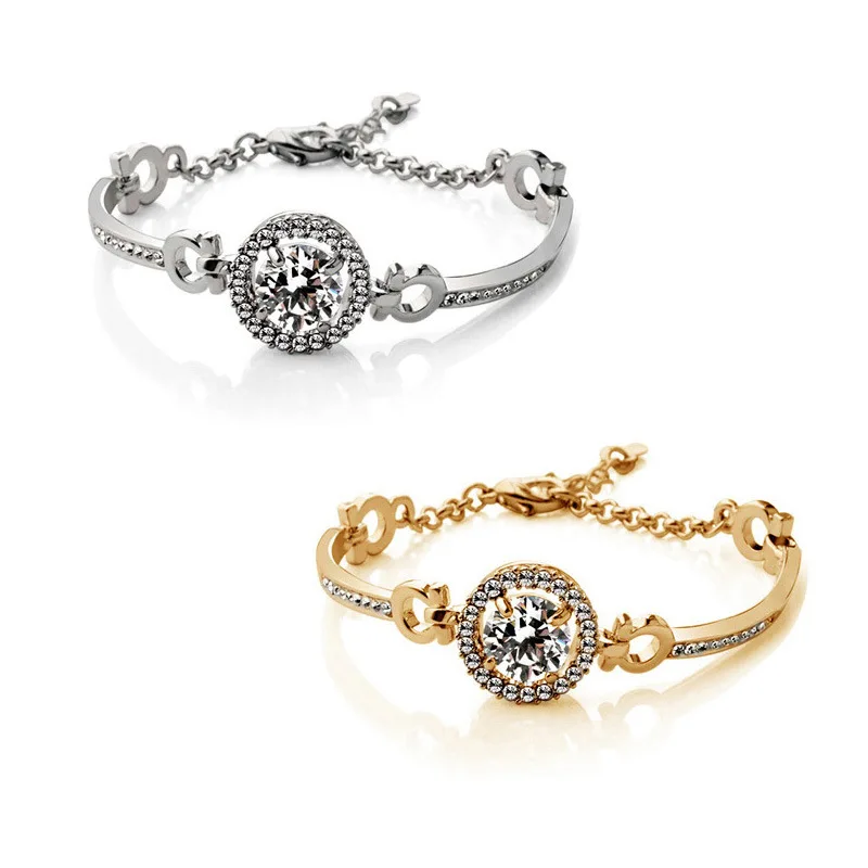 Vintage Fancy Women Gold Bling Jewelry Sets Holy Light Heart Arrows Zircon Bracelet Earrings Necklace Rings Set Christmas Gift | Украшения