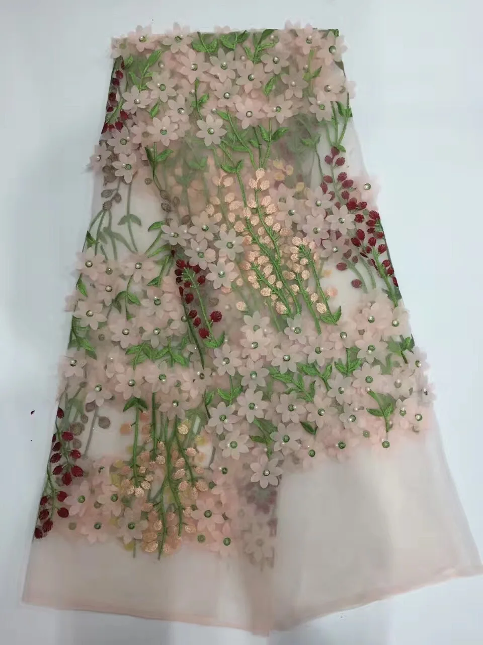 2018 Высокое качество Африканский хлопок с вышивкой аппликацией кружевная ткань