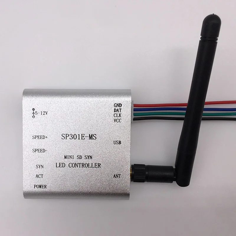 DC5-12V, SP301E-M/SP301E-MS программируемый RF синхронный контроллер для APA102 SK6812 WS2812B WS2811 светодиодные ленты