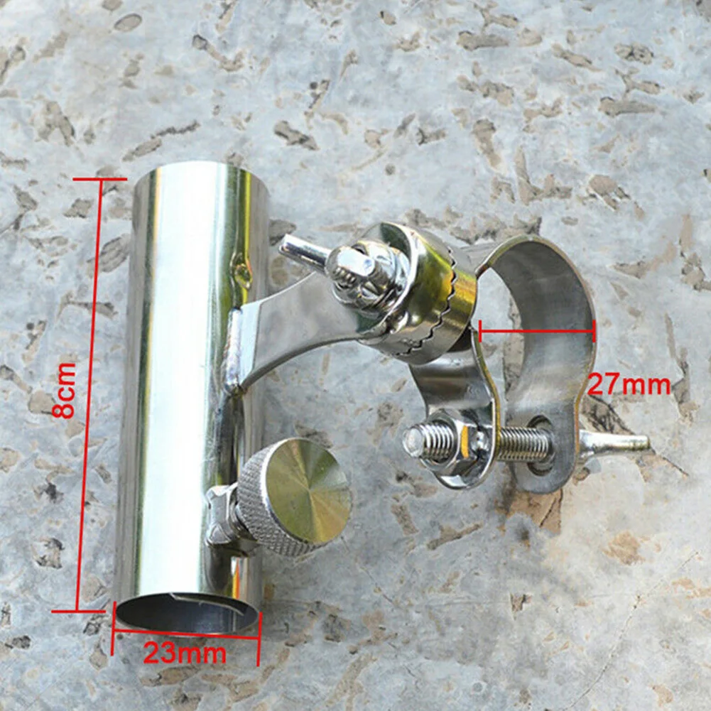 Clip Fishing Rod Holder Hardware Practical Anti-slip Corrosion Resistance Stainless Steel Bracket Marine Clamp Rail Chair Mount |