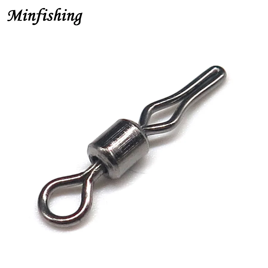 Minfishing 50 шт. рыболовный вертлюг с боковым зажимом для лески Вертлюг рыболовные