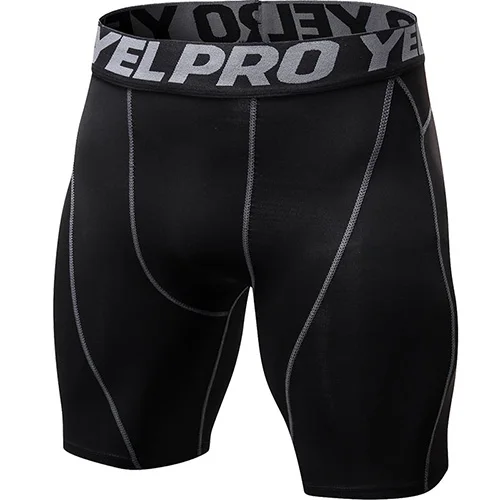 black grey line Шорты мужские для спортивные спорта штаны лосины бега мальчика спорт Шорты леггинсы колготки бег юбка компрессионные спортивная одежда мужчин тренировок брюки беговые короткие компрессионное спортивный костюм - Цвет: black grey line