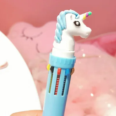 10 Color Pens 1 шт Единорог 10 Цветов шариковая ручка гелевые ручки симпатичные канцелярские принадлежности Kawaii гелевая ручка новинка студенческие милые кавайные ручки школьные принадлежности - Цвет: 10 Color Pens