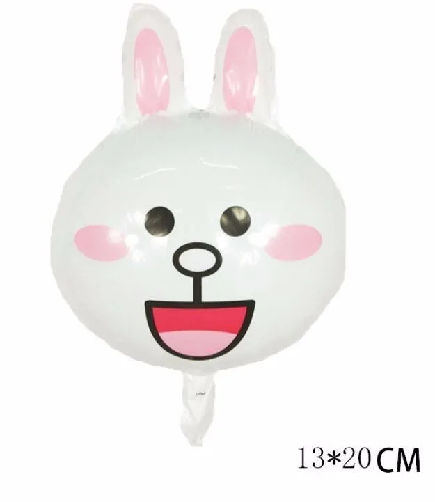 rabbit 1 шт. большие воздушные шары в форме животных енота и лисы гелиевые воздушные шары животных с днем рождения джунгли вечерние украшения для детей - Цвет: rabbit