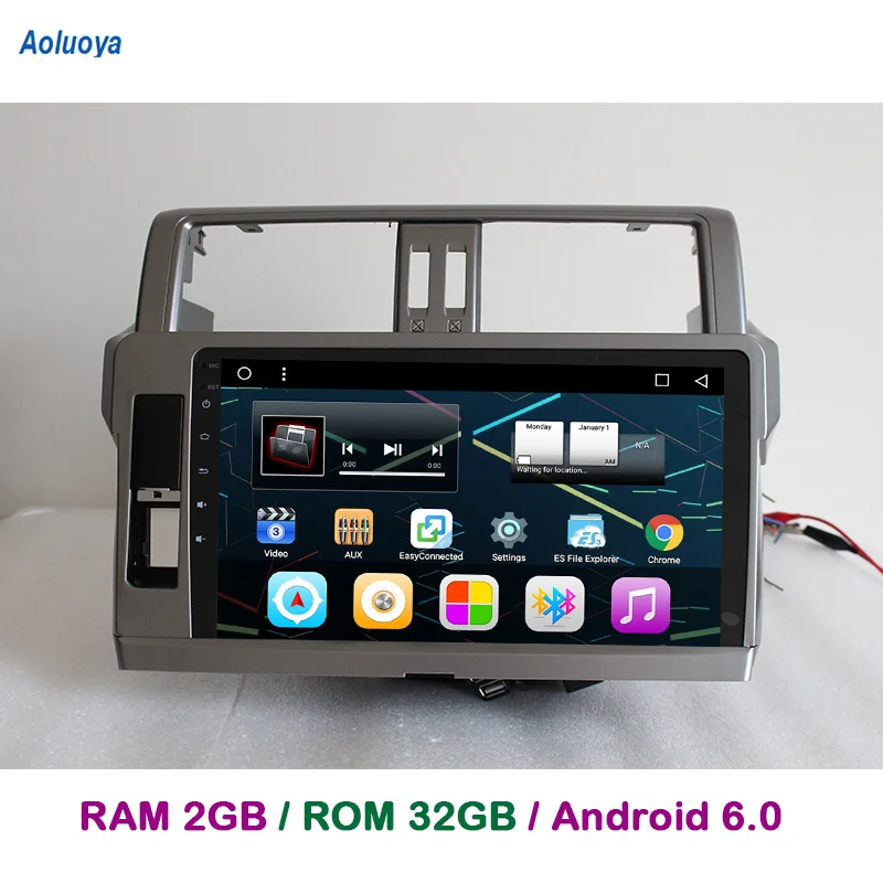 Aoluoya 10 2 &quot2G RAM 32 ROM Android 6 0 Автомобильный DVD GPS Мультимедиа для Toyota Land Cruiser Prado 150 2014 2015