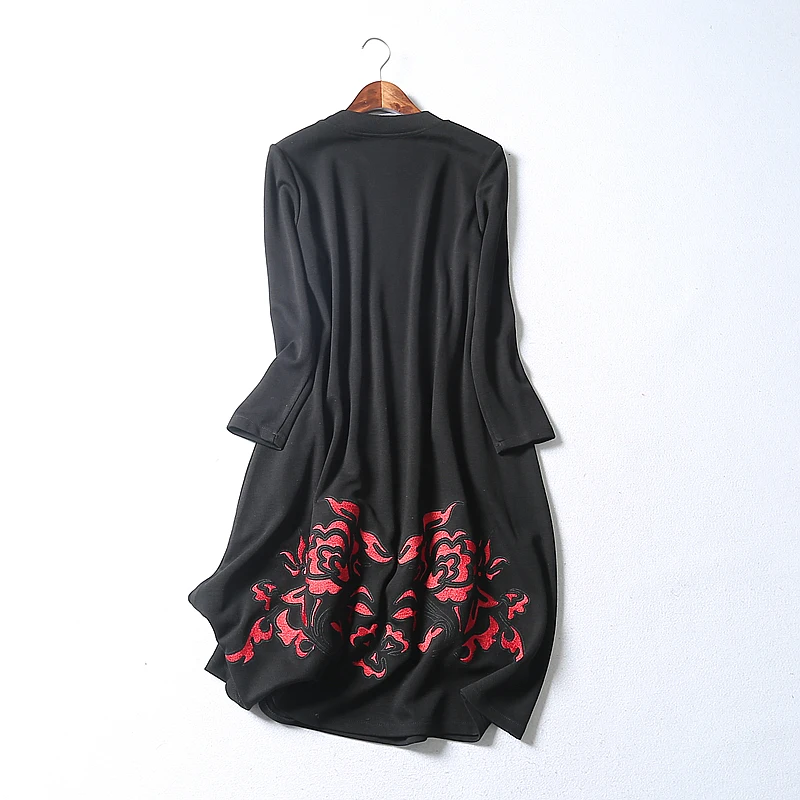 Платье женское новое платье трапециевидной формы с длинным рукавом и