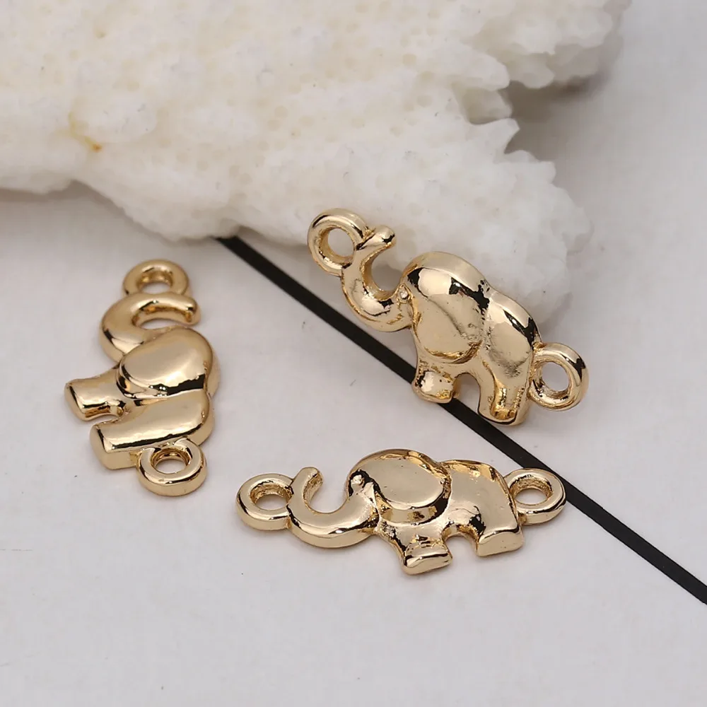 DoreenBeads разъемы из сплава цинка на основе слона животного золотого и серебряного