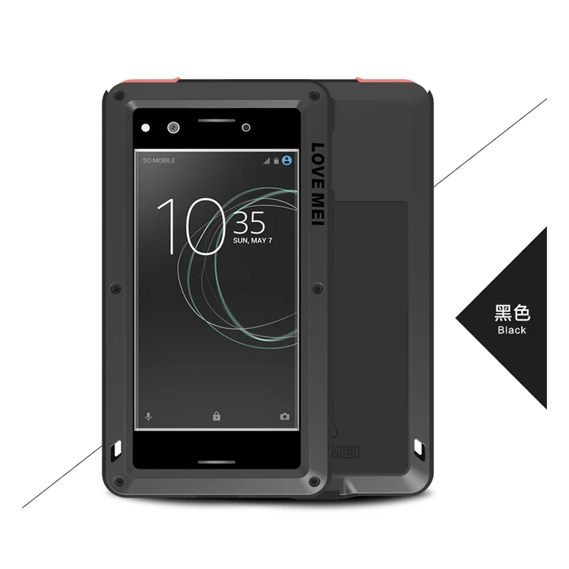 LOVE MEI Алюминиевый металлический чехол для Sony Xperia XZ Премиум Броня ударопрочный