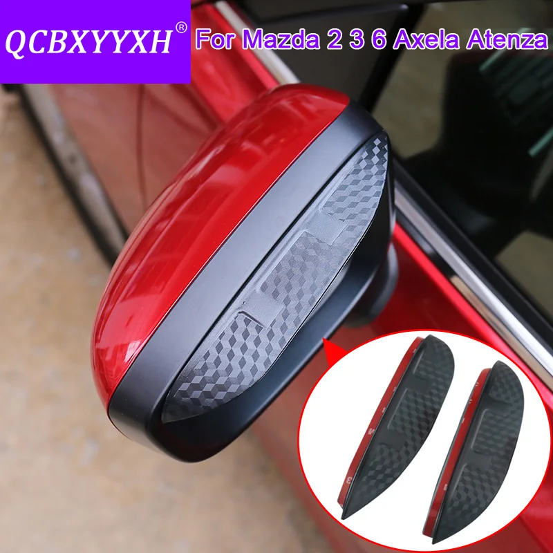 Зеркало заднего вида QCBXYYXH для Mazda 2 3 6 Atenza Axela декоративное карбоновое зеркало