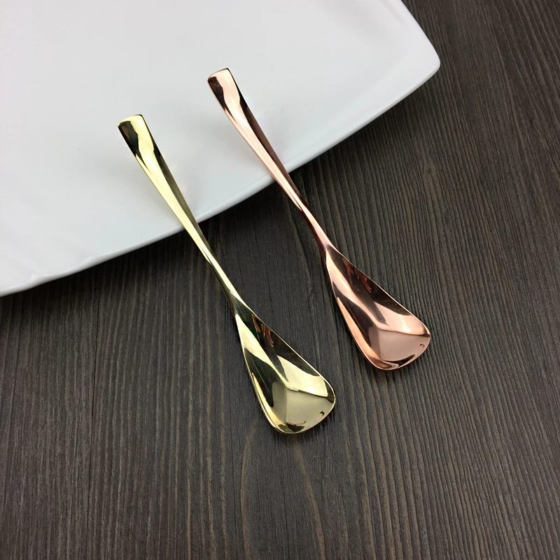 Маленькая кофейная ложка из чистой меди красная медная латунная питательная