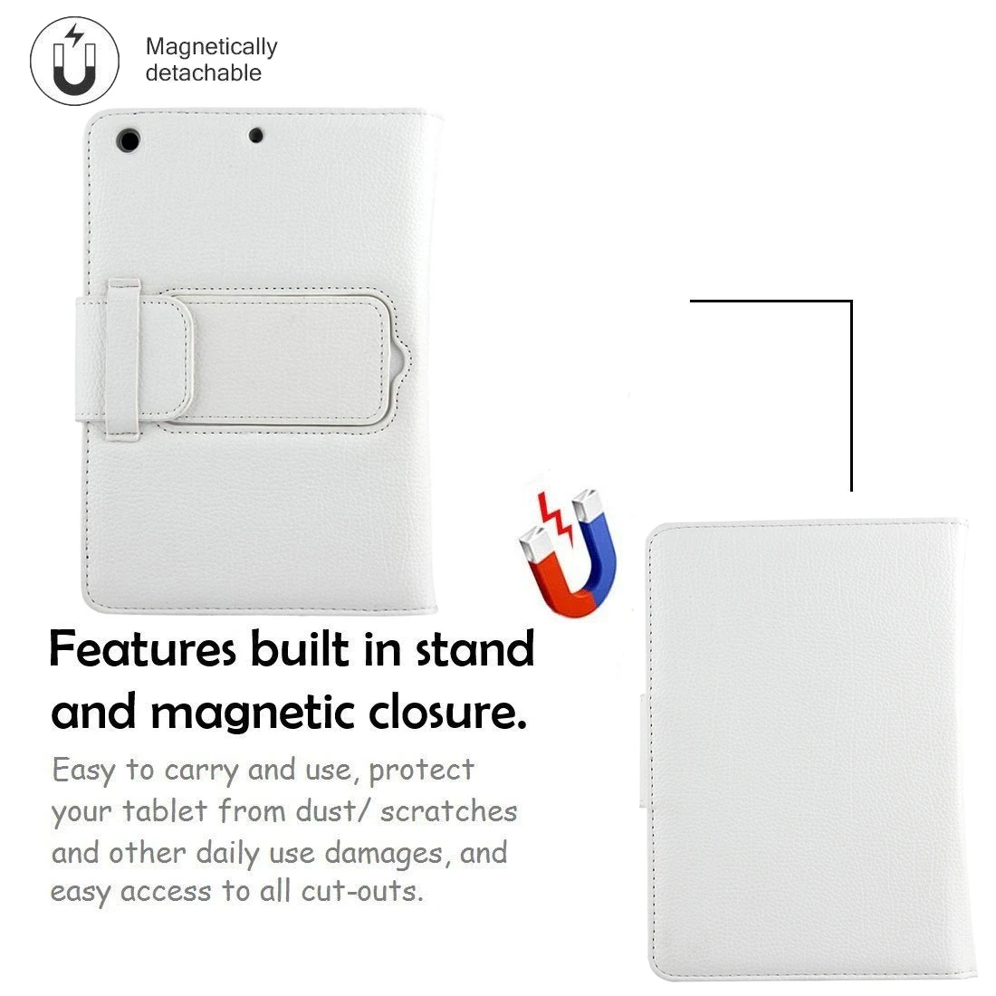 Для iPad Mini клавиатура складной кожаный чехол со съемной клавиатурой Bluetooth для Apple 1