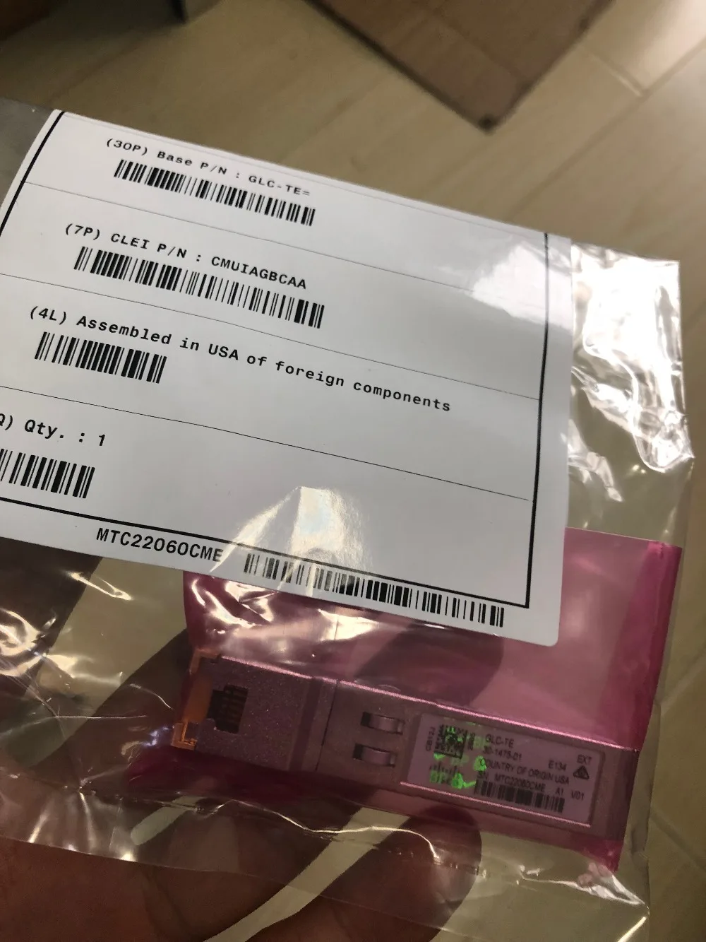 GLC TE 1000BASE T SFP модуль приемопередатчика Новый (запечатанный) оптовая