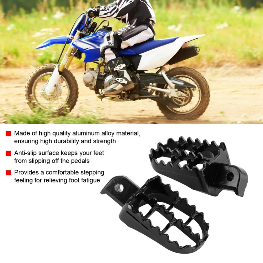 2 шт мотоциклетные подножки педали Подножка для Yamaha PW50 PW80 TW200 противоскользящая поверхность удерживает ноги от соскальзывания педалей