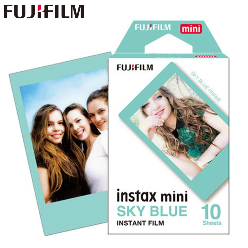 Новое поступление Fujifilm Instax Mini 8 пленка небесно-голубая рамка 10 шт. для 8 50s 7s 90 25 Polaroid Share SP-1 фотокамера моментальной печати