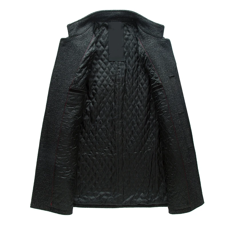 YUNCLOS элегантное мужское шерстяное пальто Зимняя шерстяная длинная куртка