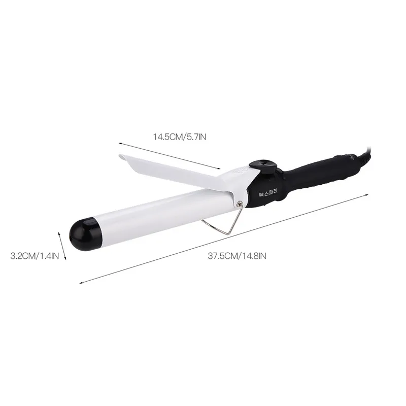 

CkeyiN 32mm Hair Curler Clip Professional Fast Heat Ceramic Hair Curling Iron Wand Dual Voltage Curls Waver Hair Styling Tools