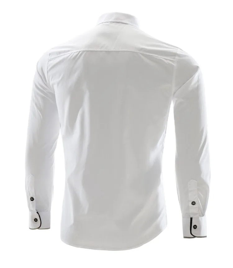 Дропшиппинг Camisas Hombre Vestir Chemise Homme горячая Распродажа рубашки с длинным рукавом облегающие мужские платья
