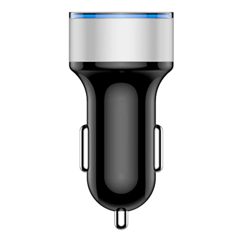 Sliver Автомобильное зарядное устройство Dual USB 3.1A 5 в со светодиодный дисплеем универсальное автомобильное зарядное устройство для iPhone 6 6s X 8 Plus Xiaomi samsung S8 Tablet и т. Д - Цвет: Sliver