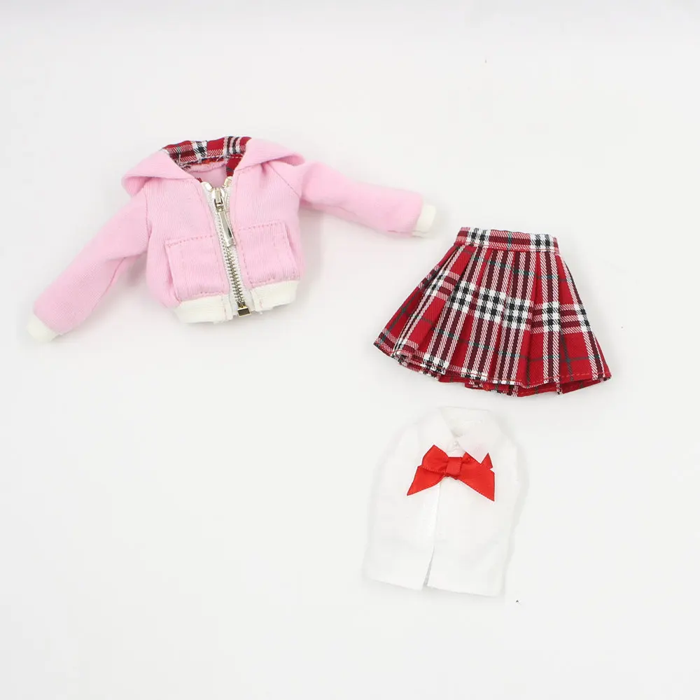 DBS blyth одежда для детей розовый и красный форма его пригодным 1/6 30 см ледяной