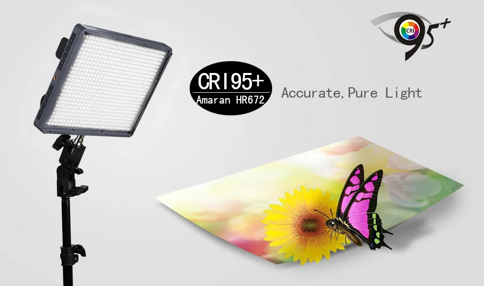 Aputure Amaran HR672S High CRI95+ светодиодный свет видео с 2,4 ГГц беспроводным пультом дистанционного управления, 5500K Цветовая температура, 25deg. Из-за угла съемки