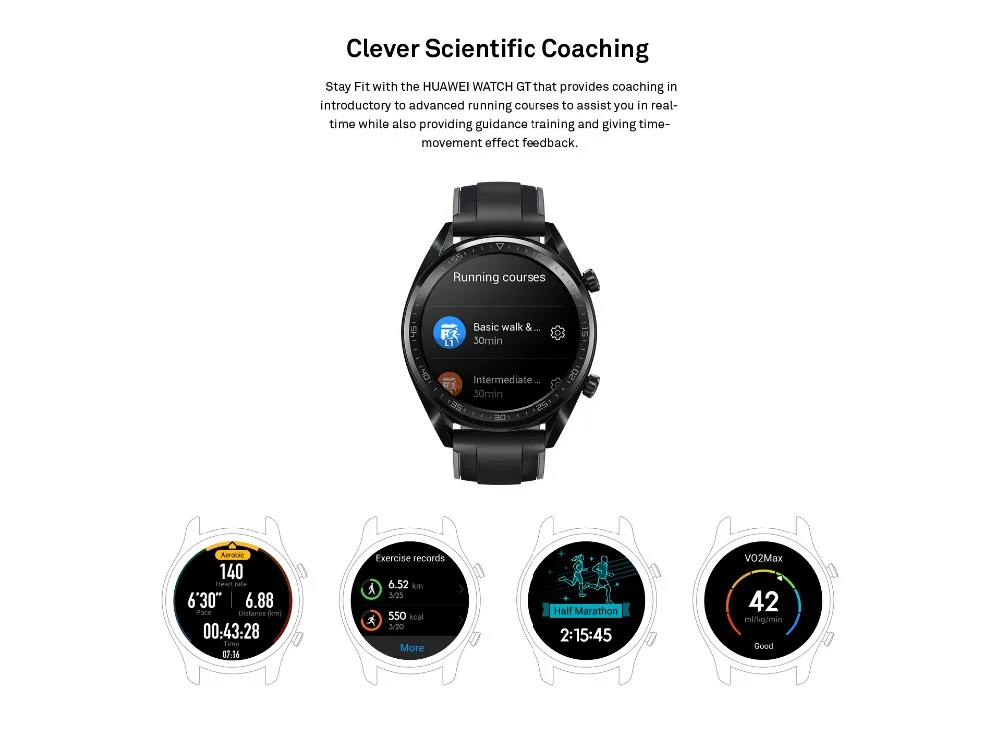 Huawei Watch GT Смарт часы Поддержка gps NFC 14 дней Срок службы батареи 5 атм водонепроницаемый телефонный Звонок трекер сердечного ритма для Android IOS