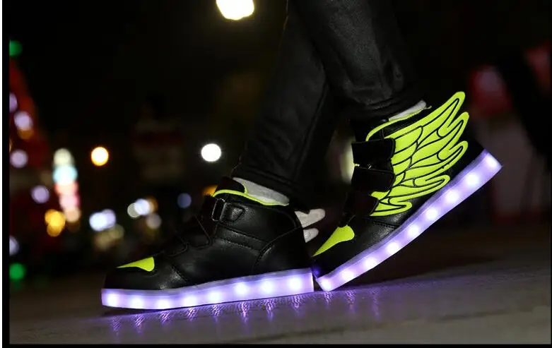 2018 USB Зарядка светодиодная светящаяся обувь для мальчиков и девочек модные