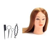 cammitever golden hair with gifts hairdressing makeup training dummy mannequin head practice head model hair holder for haircut
