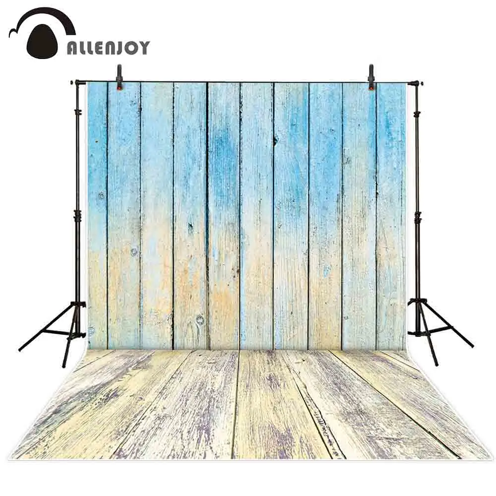 Allenjoy фоны для фотографирования винтажная синяя деревянная текстура доска