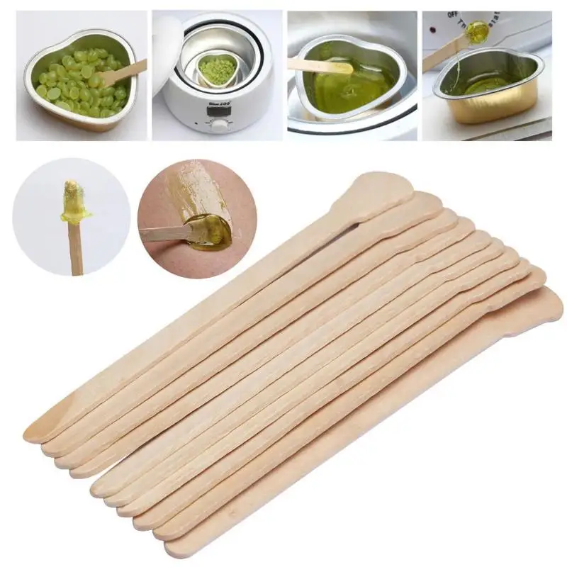 10 шт. приблизительно деревянные палочки для удаления волос восковые одноразовые