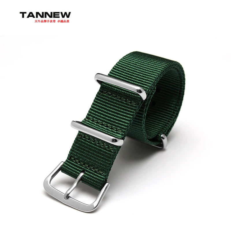 

2016 New arrived High-quality Green 18mm 20mm 22mm 24mm waterproof nylon strap NATO strap 4 color buckles for choose