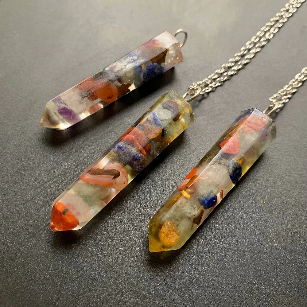 Натуральный 7 Чакры Оригинальный кулон энергетические Исцеляющие кристаллы