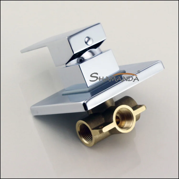 Смеситель для ванной комнаты настенный смеситель ванны и душа латунный ХРОМ