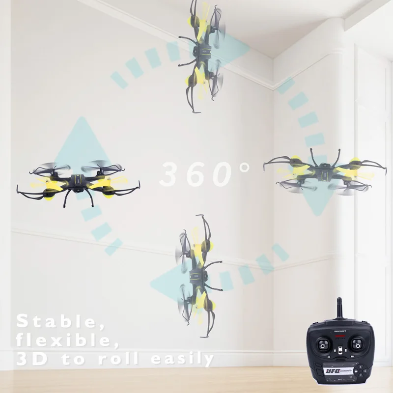 Радиоуправляемый квадрокоптер Дрон с камерой HD 0.3MP 2MP WiFi FPV камера Дистанционное