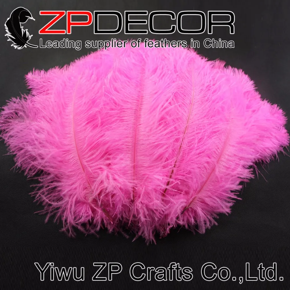 

ZPDECOR 100 шт./лот 30-35 см (12-14 дюймов) ручной выбор высокое качество ярко-розовые окрашенные дешевые страусиные перья для украшения